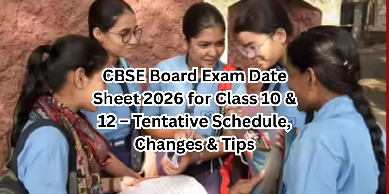 CBSE Board Exam Date Sheet 2026 for Class 10 & 12 – Tentative Schedule, Changes & Tips